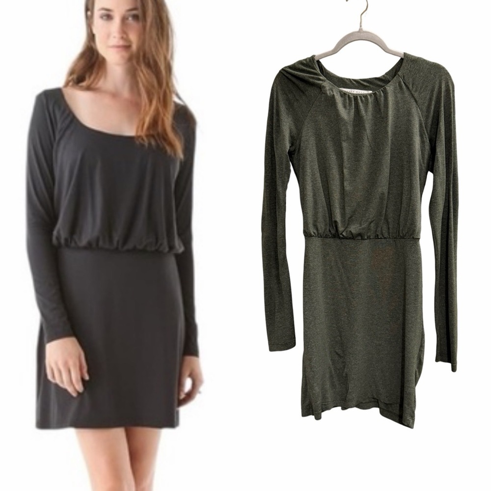 SUSANA MONOCO Greta Long Sleeve Dress Green Size Small